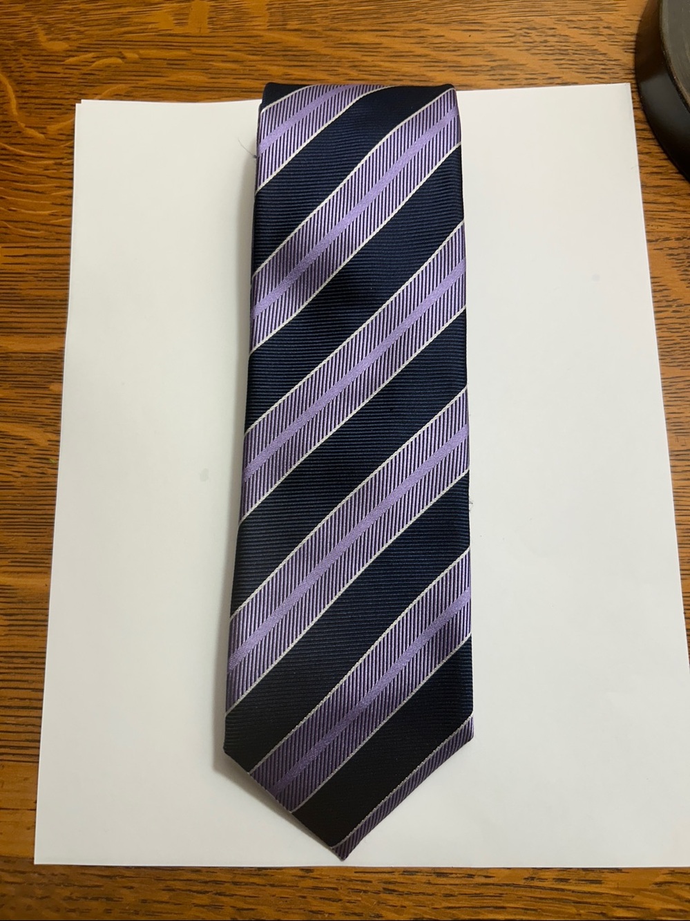 Striped Hugo Boss Silk Tie Made In Italy